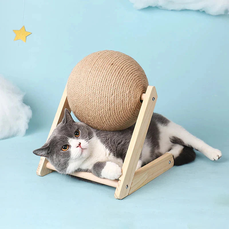 Cat Scratching Ball Toy Kitten Sisal Rope Ball Board Grinding Paws Toys Cats Scratcher Wear-resistant Pet Furniture supplies PawsnHeart
