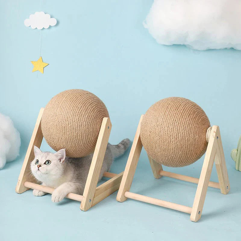 Cat Scratching Ball Toy Kitten Sisal Rope Ball Board Grinding Paws Toys Cats Scratcher Wear-resistant Pet Furniture supplies PawsnHeart