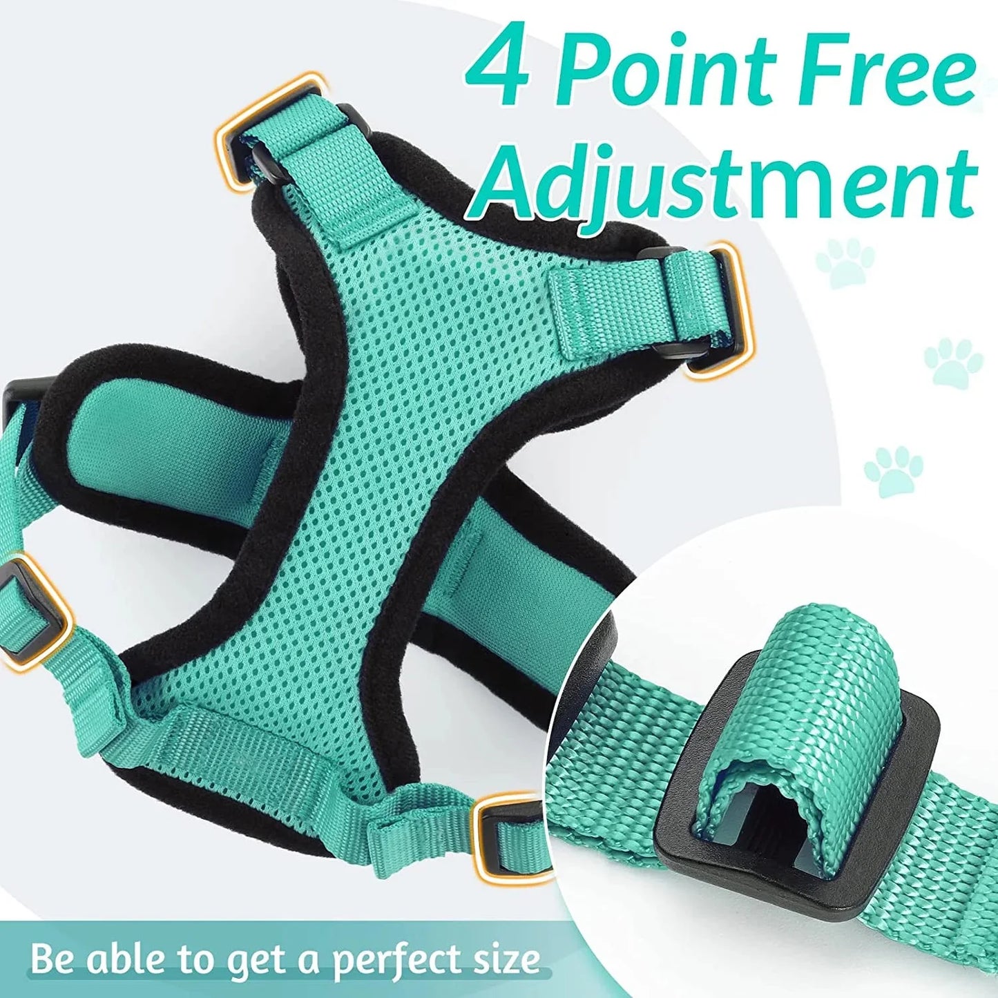 Cat Harness and Leash for Walking – Escape Proof, Soft &amp; Adjustable Vest Harnesses PawsnHeart