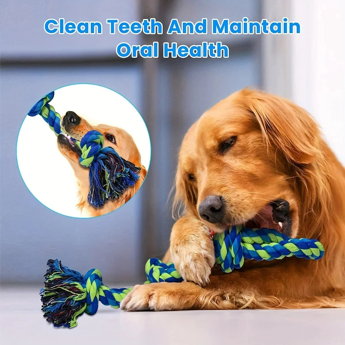 Knot Dog Toys Indestructible Durable Dog Chew Toys Tug Of War Interactive Toys Suitable For Medium And Large Dogs Pet Supplies PawsMagics
