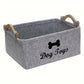 1pc Felt Pet Toy Box, Dog Toy Box, Storage Basket Chest Organizer For Organizing Pet Toys, Blankets, Leashes And Food PawsMagics
